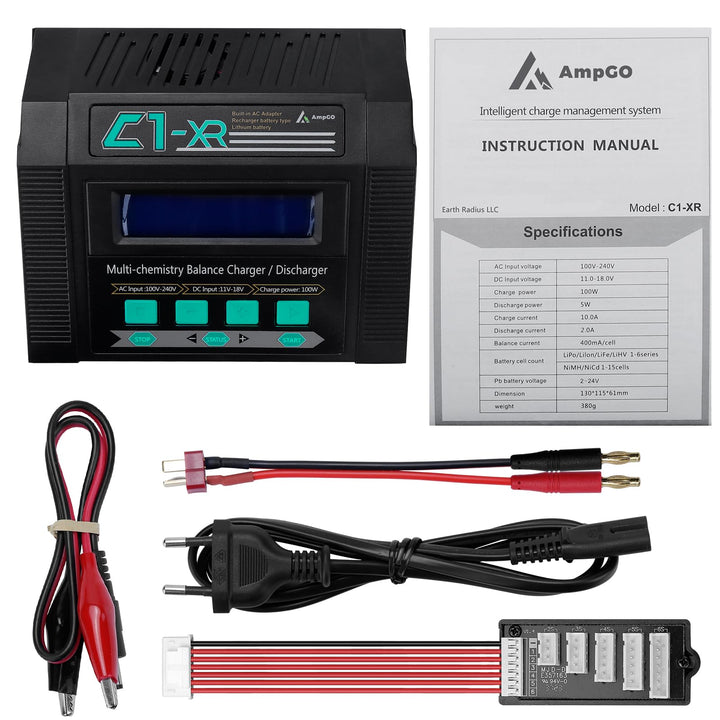 EV-Peak C1-XR Charger 100W 10A AC/DC LiHV Capable Balance Charger
