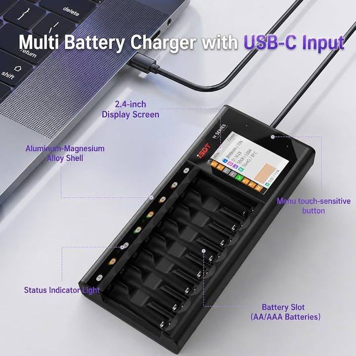 iSDT N8 AA/AAA Battery Smart Charger