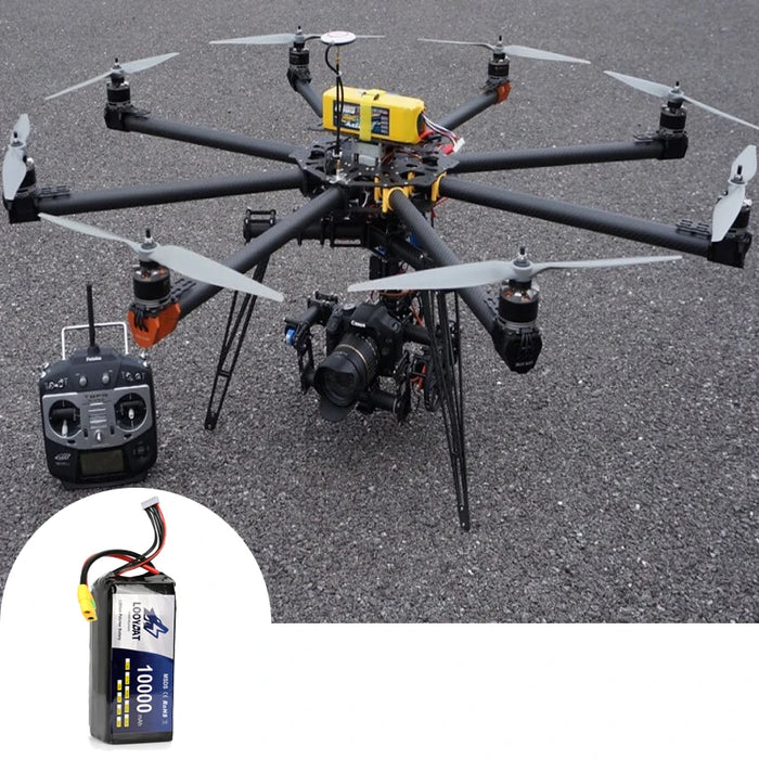 Free Sample for 10000mAh 4S/6S 14.8V/22.2V 25C High Energy Density Lipo Battery for RC UAV Drone FPV Aircraft