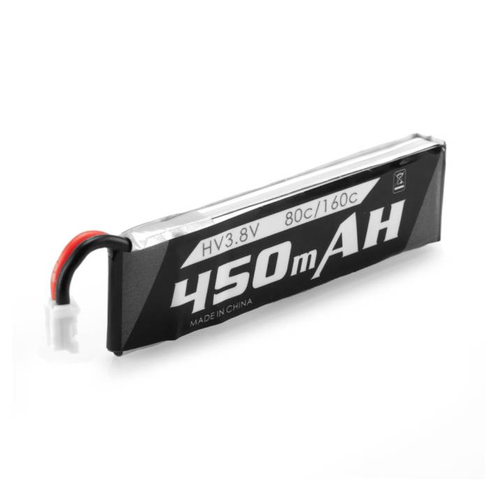 EMAX 1S 450mAh 3.8V 80C HV Tinyhawk LiPo Battery - PH2.0