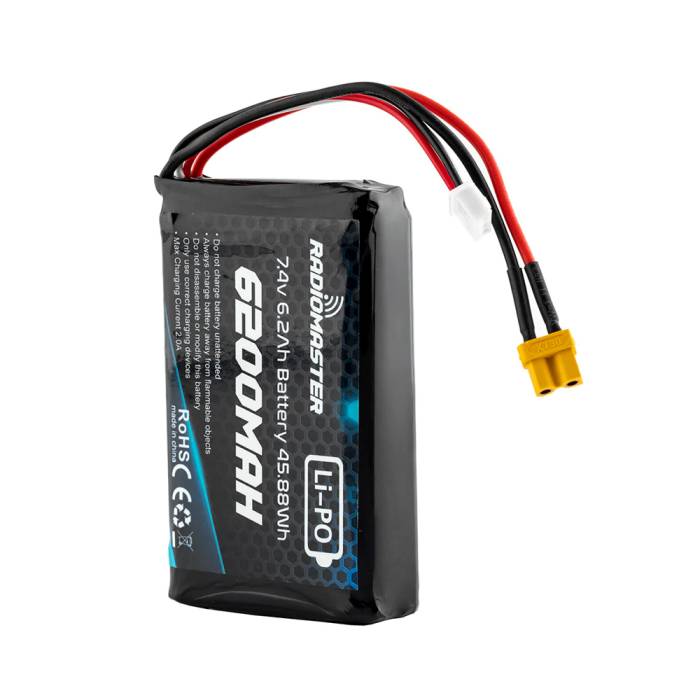 RadioMaster 2S 7.4V LiPo Transmitter Battery for Boxer/TX16S - 6200mAh