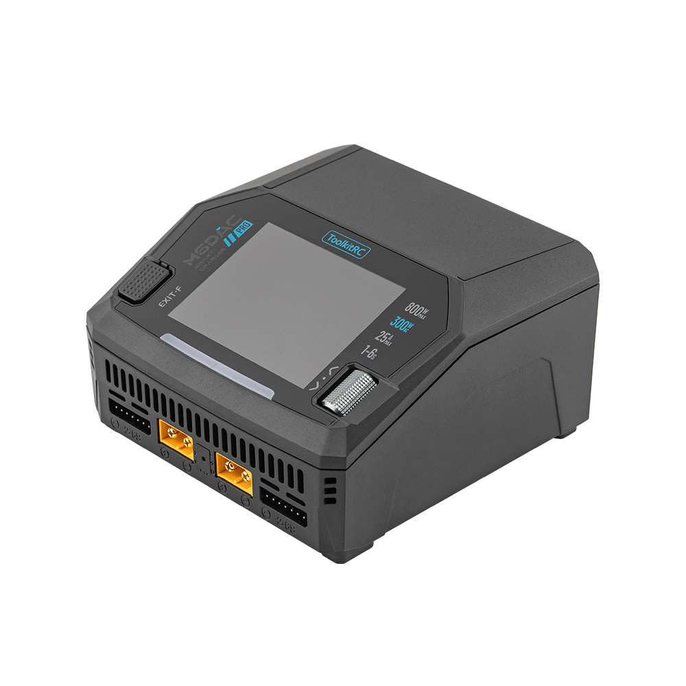 ToolkitRC M6DAC Pro V2 800W 16A 1-6S AC/DC Dual Channel Charger - XT60
